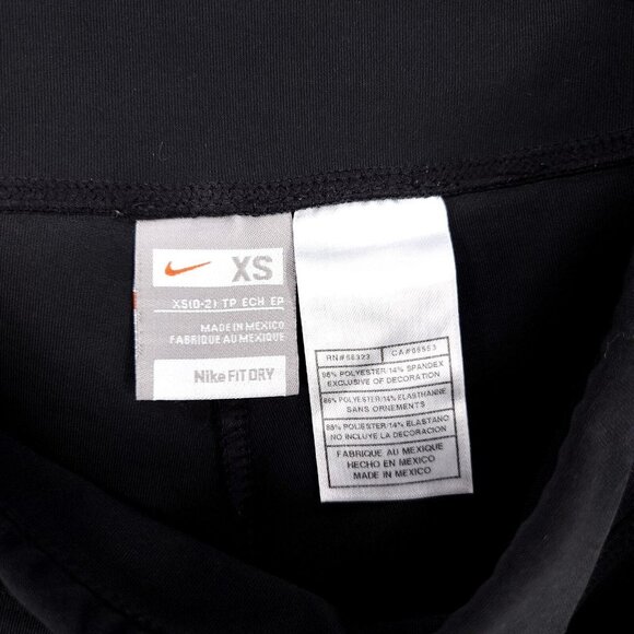 Nike Wide Leg Capri Sweatpants Womens XS Black Sportswear Legging Logo - Picture 9 of 10